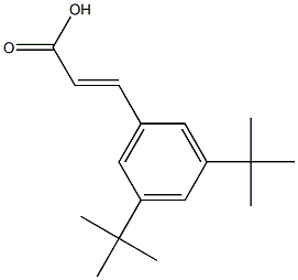 (E)-3-(3,5-di-tert-butylphenyl)acrylic acid 结构式