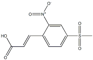 (E)-3-(4-(methylsulfonyl)-2-nitrophenyl)acrylic acid 结构式