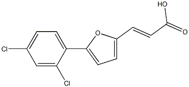 (E)-3-(5-(2,4-dichlorophenyl)furan-2-yl)acrylic acid 结构式