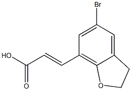 (E)-3-(5-bromo-2,3-dihydrobenzofuran-7-yl)acrylic acid 结构式