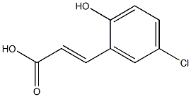 (E)-3-(5-chloro-2-hydroxyphenyl)acrylic acid 结构式