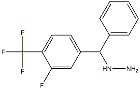 1-((3-fluoro-4-(trifluoromethyl)phenyl)(phenyl)methyl)hydrazine 结构式