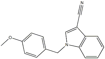 1-(4-methoxybenzyl)-1H-indole-3-carbonitrile 结构式