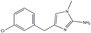 1-methyl-4-(3-chlorobenzyl)-1H-imidazol-2-amine 结构式