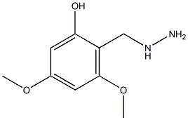 2-(hydrazinylmethyl)-3,5-dimethoxyphenol 结构式