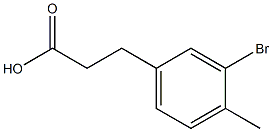 3-(3-bromo-4-methylphenyl)propanoic acid 结构式