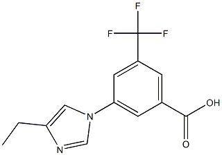 3-(4-ETHYL-1H-IMIDAZOL-1-YL)-5-(TRIFLUOROMETHYL)BENZOIC ACID 结构式