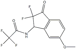 N-(2,2-difluoro-6-methoxy-3-oxo-2,3-dihydro-1H-inden-1-yl)-2,2,2-trifluoroacetamide 结构式