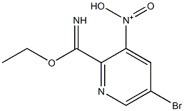 N-(5-bromo-2-(ethoxy(imino)methyl)pyridin-3-yl)-N-oxohydroxylammonium 结构式