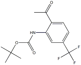 tert-butyl 2-acetyl-5-(trifluoromethyl)phenylcarbamate 结构式