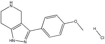 3-(4-methoxyphenyl)-4,5,6,7-tetrahydro-1H-pyrazolo[4,3-c]pyridine hydrochloride 结构式