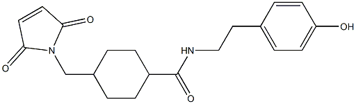 [2-(4-hydroxyphenyl)ethyl]- 4-(N-maleimidomethyl)cyclohexane-1-carboxamide 结构式