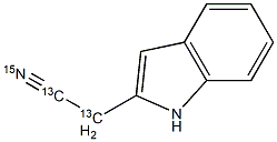 Indole-2-acetonitrile-13C2, 15N 结构式