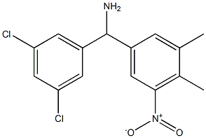 (3,5-dichlorophenyl)(3,4-dimethyl-5-nitrophenyl)methanamine 结构式