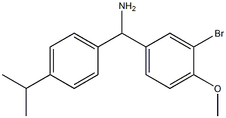 (3-bromo-4-methoxyphenyl)[4-(propan-2-yl)phenyl]methanamine 结构式