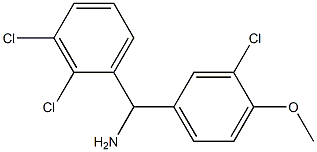 (3-chloro-4-methoxyphenyl)(2,3-dichlorophenyl)methanamine 结构式