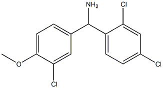 (3-chloro-4-methoxyphenyl)(2,4-dichlorophenyl)methanamine 结构式