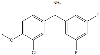 (3-chloro-4-methoxyphenyl)(3,5-difluorophenyl)methanamine 结构式