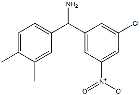 (3-chloro-5-nitrophenyl)(3,4-dimethylphenyl)methanamine 结构式