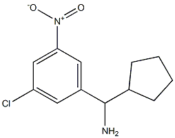 (3-chloro-5-nitrophenyl)(cyclopentyl)methanamine 结构式