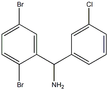 (3-chlorophenyl)(2,5-dibromophenyl)methanamine 结构式