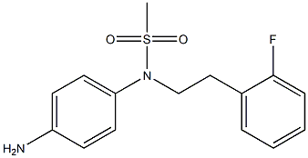 (4-aminophenyl)-N-[2-(2-fluorophenyl)ethyl]methanesulfonamide 结构式