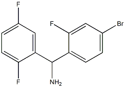 (4-bromo-2-fluorophenyl)(2,5-difluorophenyl)methanamine 结构式