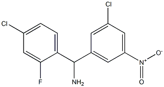 (4-chloro-2-fluorophenyl)(3-chloro-5-nitrophenyl)methanamine 结构式