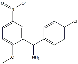 (4-chlorophenyl)(2-methoxy-5-nitrophenyl)methanamine 结构式