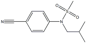 (4-cyanophenyl)-N-(2-methylpropyl)methanesulfonamide 结构式