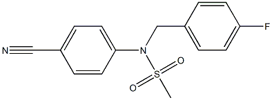(4-cyanophenyl)-N-[(4-fluorophenyl)methyl]methanesulfonamide 结构式