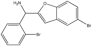 (5-bromo-1-benzofuran-2-yl)(2-bromophenyl)methanamine 结构式