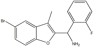(5-bromo-3-methyl-1-benzofuran-2-yl)(2-fluorophenyl)methanamine 结构式