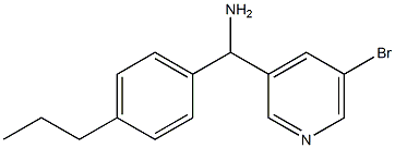 (5-bromopyridin-3-yl)(4-propylphenyl)methanamine 结构式