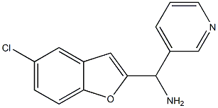 (5-chloro-1-benzofuran-2-yl)(pyridin-3-yl)methanamine 结构式