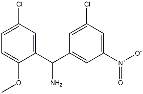 (5-chloro-2-methoxyphenyl)(3-chloro-5-nitrophenyl)methanamine 结构式