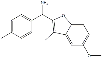 (5-methoxy-3-methyl-1-benzofuran-2-yl)(4-methylphenyl)methanamine 结构式