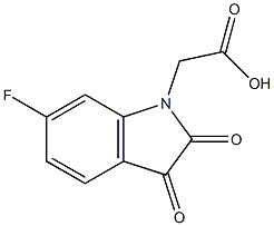 (6-fluoro-2,3-dioxo-2,3-dihydro-1H-indol-1-yl)acetic acid 结构式