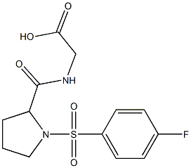 [({1-[(4-fluorophenyl)sulfonyl]pyrrolidin-2-yl}carbonyl)amino]acetic acid 结构式