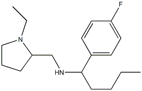 [(1-ethylpyrrolidin-2-yl)methyl][1-(4-fluorophenyl)pentyl]amine 结构式