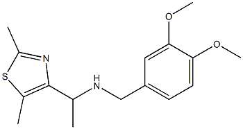 [(3,4-dimethoxyphenyl)methyl][1-(2,5-dimethyl-1,3-thiazol-4-yl)ethyl]amine 结构式