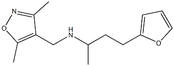 [(3,5-dimethyl-1,2-oxazol-4-yl)methyl][4-(furan-2-yl)butan-2-yl]amine 结构式