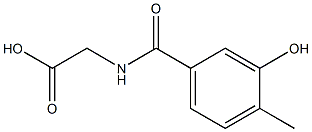 [(3-hydroxy-4-methylbenzoyl)amino]acetic acid 结构式