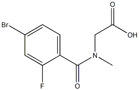 [(4-bromo-2-fluorobenzoyl)(methyl)amino]acetic acid 结构式