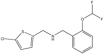 [(5-chlorothiophen-2-yl)methyl]({[2-(difluoromethoxy)phenyl]methyl})amine 结构式