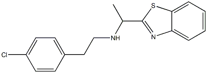 [1-(1,3-benzothiazol-2-yl)ethyl][2-(4-chlorophenyl)ethyl]amine 结构式