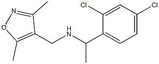 [1-(2,4-dichlorophenyl)ethyl][(3,5-dimethyl-1,2-oxazol-4-yl)methyl]amine 结构式