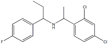 [1-(2,4-dichlorophenyl)ethyl][1-(4-fluorophenyl)propyl]amine 结构式