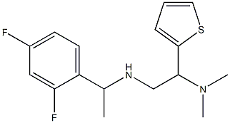 [1-(2,4-difluorophenyl)ethyl][2-(dimethylamino)-2-(thiophen-2-yl)ethyl]amine 结构式