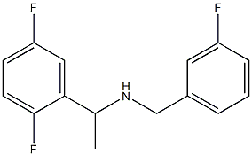 [1-(2,5-difluorophenyl)ethyl][(3-fluorophenyl)methyl]amine 结构式
